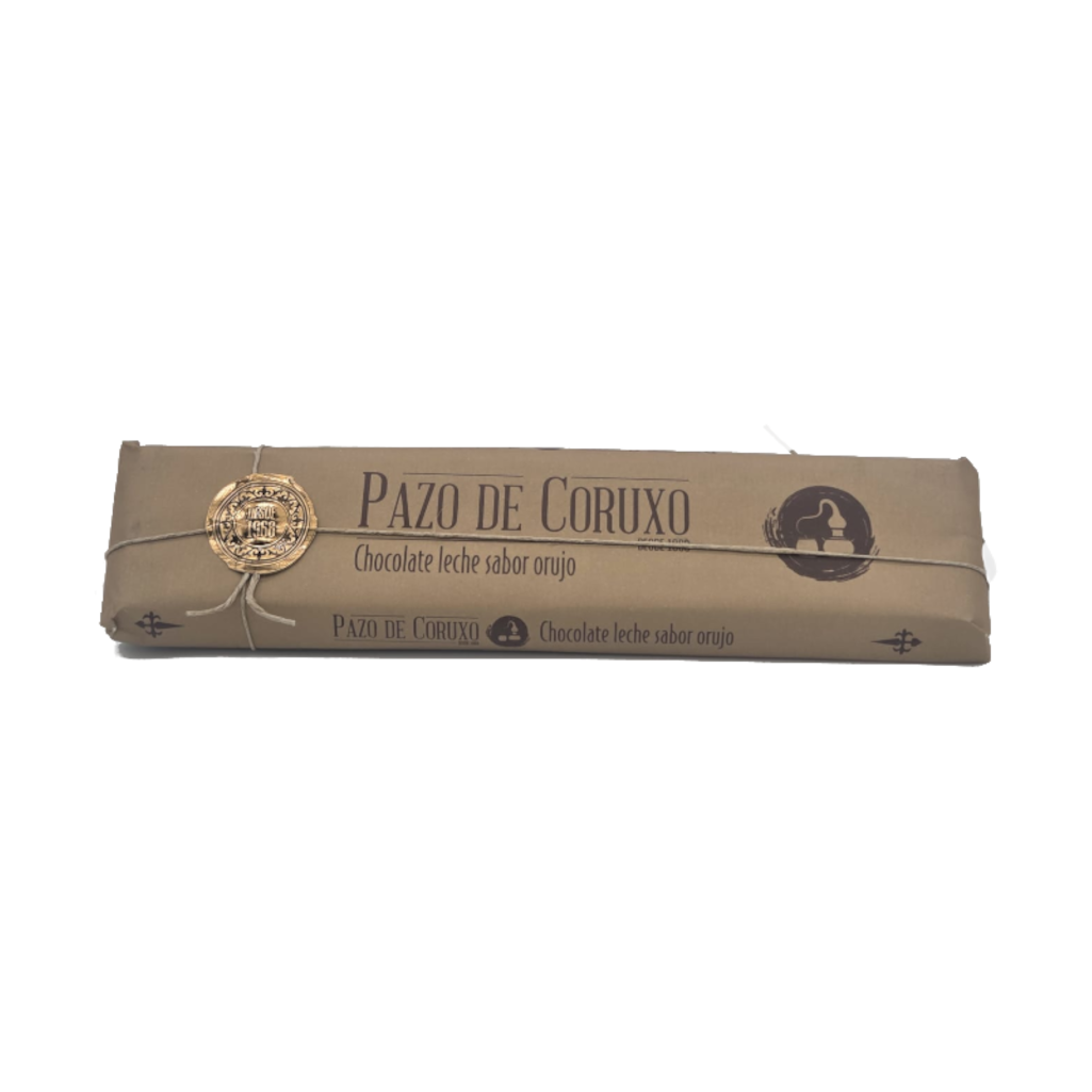 Chocolate con leche sabor orujo de Pazo de Coruxo
