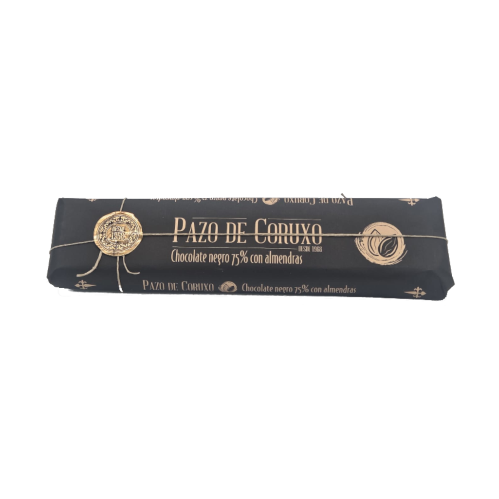Chocolate negro 75% con almendras de Pazo de Coruxo