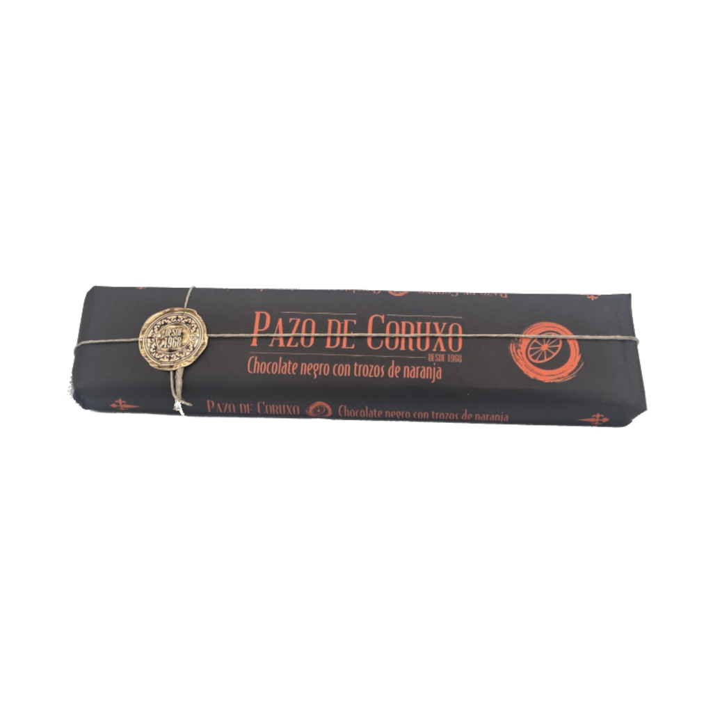 Chocolate negro con trozos de naranja de Pazo de Coruxo